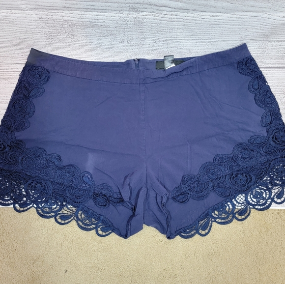 torrid Pants - Torrid Lacy Shorts Blue Size 24